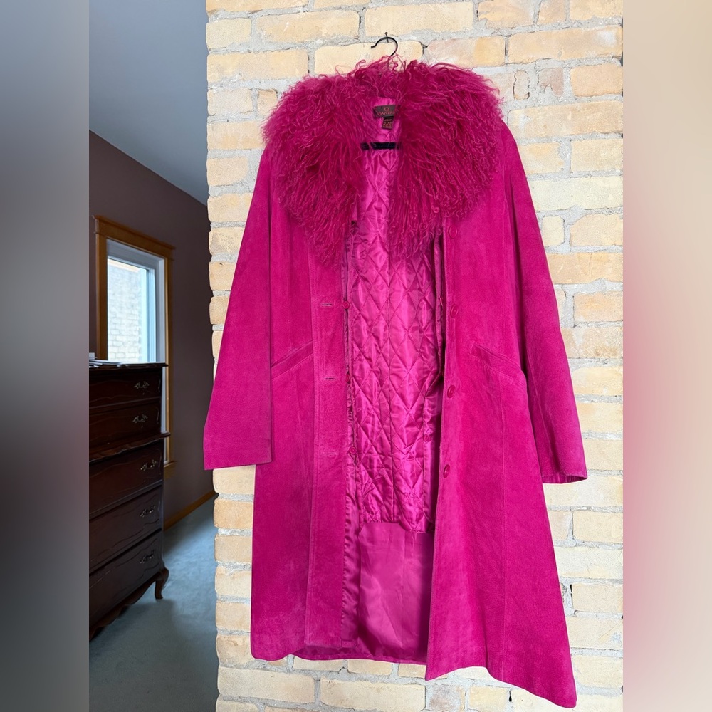 SOLD Amazing ‘90s Danier Pink Suede Coat
